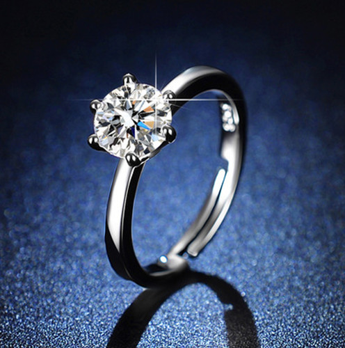 Anello solitario argento - in,