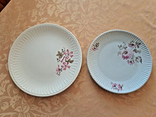 2 Piatti simili vintage ceramica Laveno decoro floreale