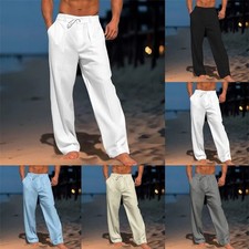 Pantalone lungo uomo lino
