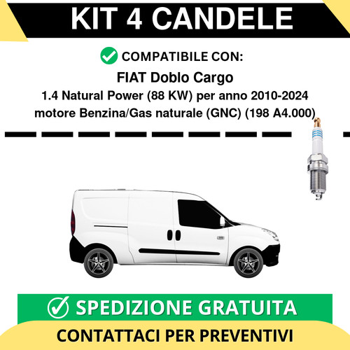 Kit candele per fiat doblo - 4,