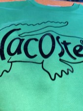 felpa lacoste verde unisex nuova senza cartellino tg S