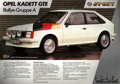 Opel prospekt datenblatt - opel,