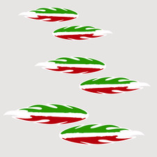6 Adesivi Bandiera ITALIANA