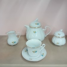 VINTAGE Servizio The'  27 pezzi Apulum Porcellana Floreale Oro Perfetto