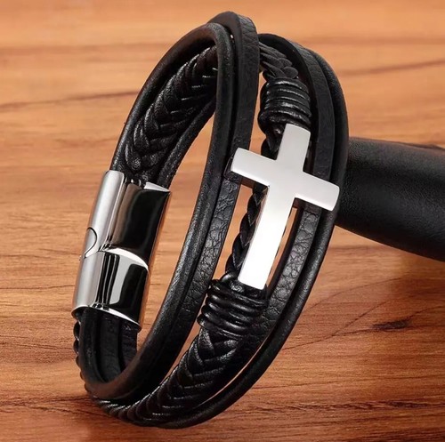 Bracciale uomo cuoio e - uomo,