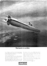 Pubblicità Stampa Vintage Republic Aviation Corp USS Dolphin Submarine Hydrospace Division