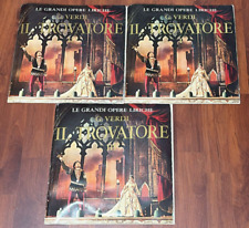 LE GRANDI OPERE LIRICHE G.VERDI IL TROVATORE 3 DISCHI 33 GIRI PARTE 1 E 2 FABBRI
