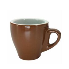 TAZZE DA CAFFE TAZZINE MARRONE CERAMICA TAZZA SENZA PIATTO 80CC BAR RISTORANTE