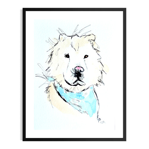 Ritratto cane acrilico 5x7