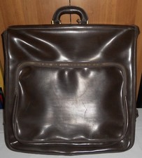 BORSA VALIGIA PORTA ABITI DA VIAGGIO SIMILPELLE MARRONE RETRO' VINTAGE ANNI 60