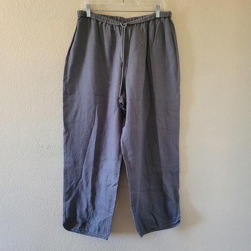 Pantalone donna lino grigio