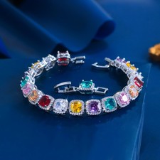 Multicolored Rainbow CZ Women