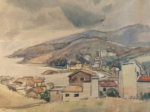Painting pittura villaggio - painting,
