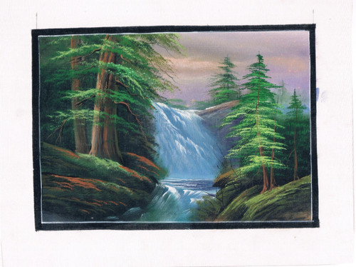 Fatto mano landscape pittura - fatto,