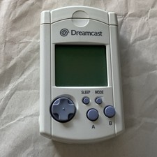 Scheda di memoria VMU unità di memoria visiva originale Sega Dreamcast bianca HKT-7000 con tappo