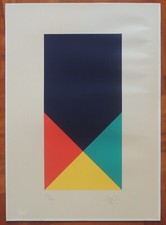 MAX BILL  serigrafia su cartoncino del 1970 'SENZA TITOLO' (rif. 12a)