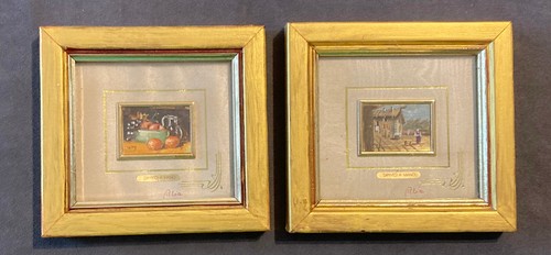 Coppia miniature quadri