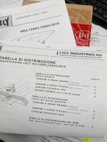 Tabelle distribuzione lely - lely, h