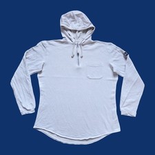 Armani Jeans 90s Vintage LS Hoodie T Shirt Size L Intelligent Fibers Made Italy