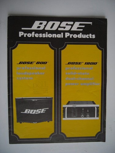Bose 800 1800 - bose, brochure
