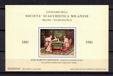 s45262 ITALIA 1981 MNH** Società Scacchistica Milanese - Erinnofili Cinderella