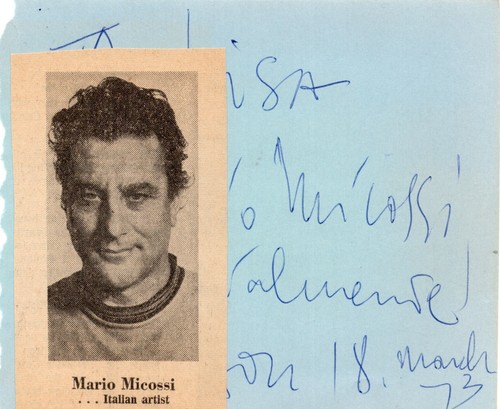 Mario micossi signed album - mario,