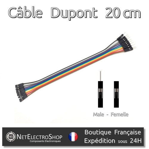 10x cables dupont 20cm - cables,