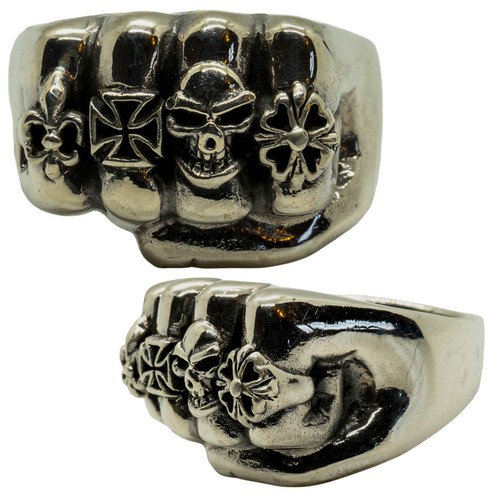 Pugno anello 925 teschio - anello,