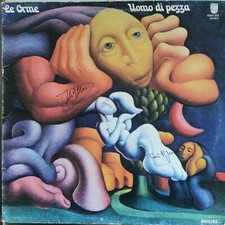 Le Orme - Uomo Di Pezza LP Vinile 33 Giri Ristampa del 1972 6333 013 AUTOGRAFATA