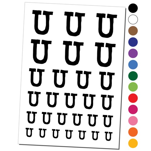 Lettera maiuscola simpatica - u,