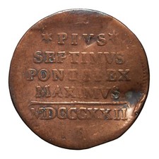 1/2 Baiocco 1822 V tipo -