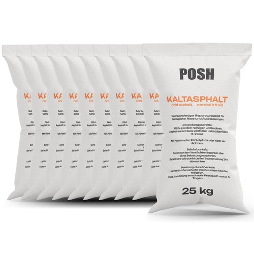 Asfalto freddo posh 10x25kg - asfalto,