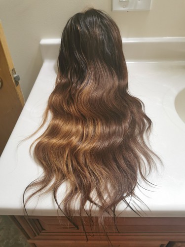 Parrucca capelli umani castani