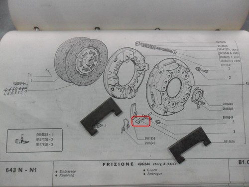 Piastrina per levetta distacco - piastrina,
