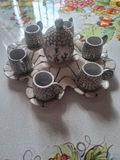 Servizio caffè da 6 persone con zuccheriera e vassoio