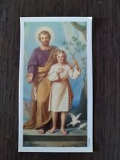 San Giuseppe, Holy Card, P. Favaro, Stampa AGAM, Madonna dell'Olmo, Cuneo