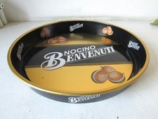 VASSOIO DI LATTA NOCINO BENVENUTI VINTAGE DA COLLEZIONE