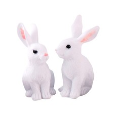  12 Pcs Mini Conigli Resina Oggetti Per Figurine Di Coniglio Pasqua