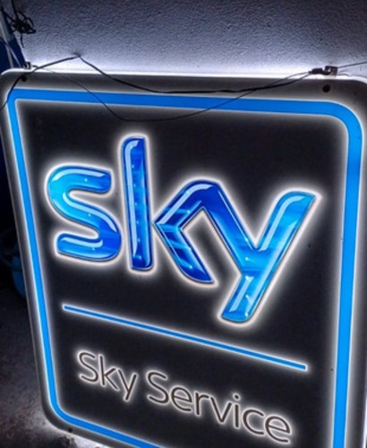 Insegna sky luminosa vintage - insegna,