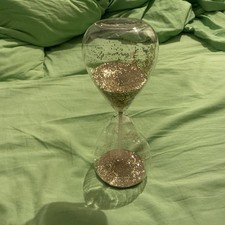 clessidra In Vetro Con Sabbia E Glitter Dorati