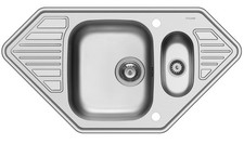 Lavello Angolo di Medusa Lavello Incasso 95x50cm Lavello Cucina Acciaio Inox 1,5