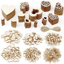 510pz Cuore in Legno per