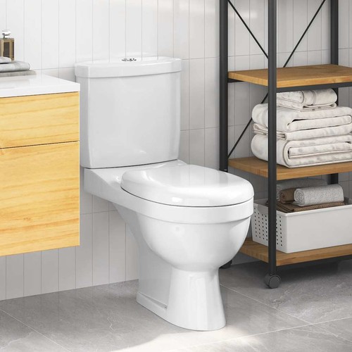 Toilette con cisterna bianca - con,