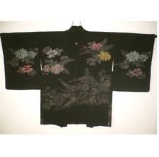 Giacca kimono Haori seta nera