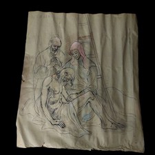 Grande Disegno Preparatorio  Afferesco Ferdinando BernardinI  allievo Annigoni