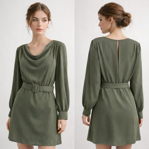 Zara mini abito verde oliva - mini,
