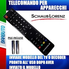 TELECOMANDO UNIVERSALE PER APPARECCHI MARCA SCHAUB LORENZ-INVIARE CODICE TV-DDT