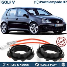 Coppia ADATTATORI Portalampada per VW GOLF 5 V 03-08 montaggio KIT LED xenon H7
