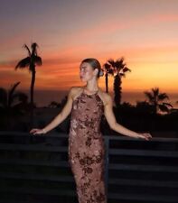 ZARA ABITO IN VELLUTO STAMPA