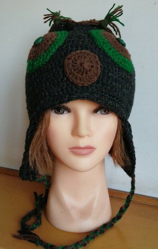 Cappello lana gufo - cappello,